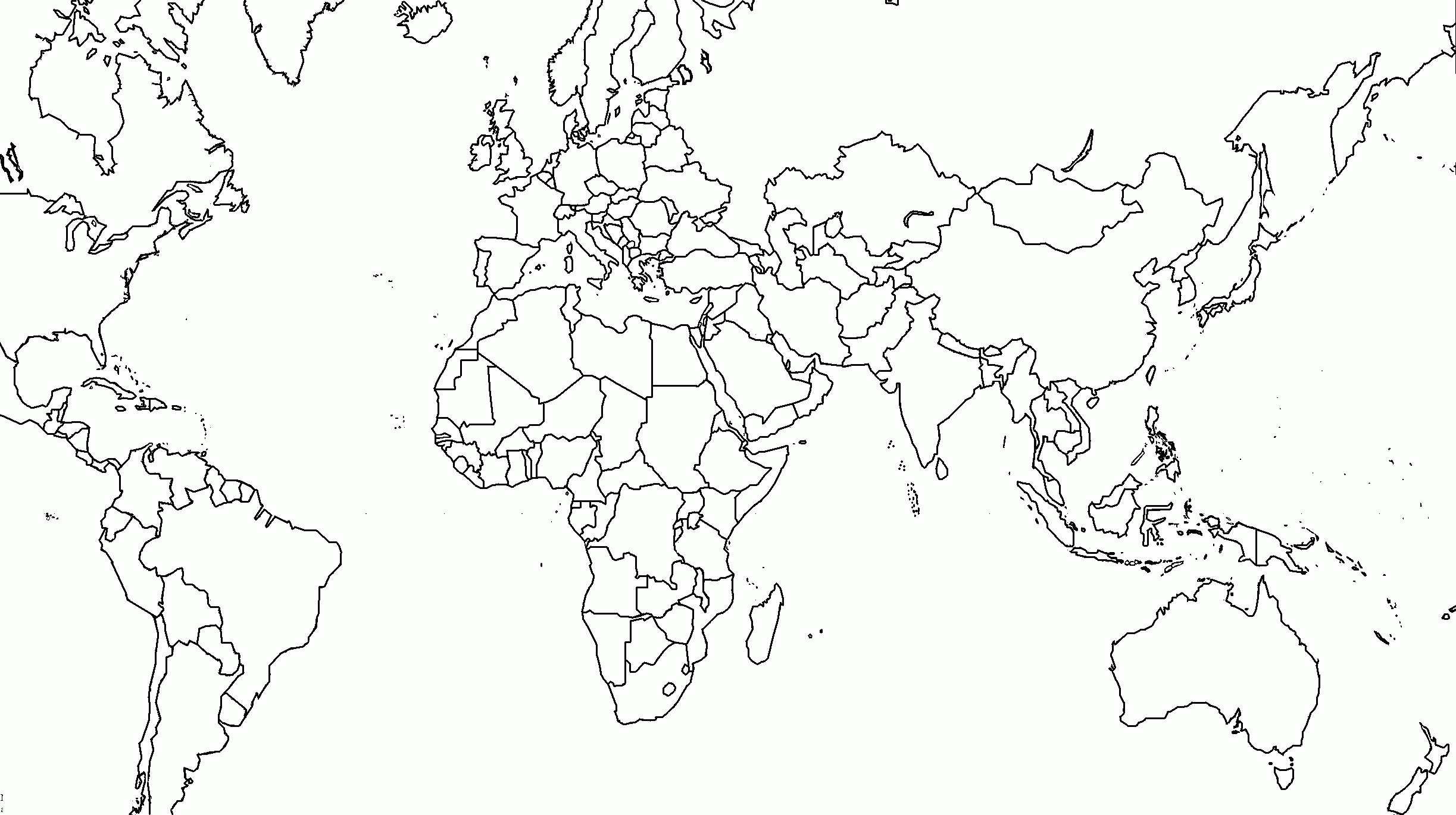 5 Amazing Free Printable World Political Map Blank Outline In PDF 5 Amazing Free Printable World Political Map Blank Outline In PDF