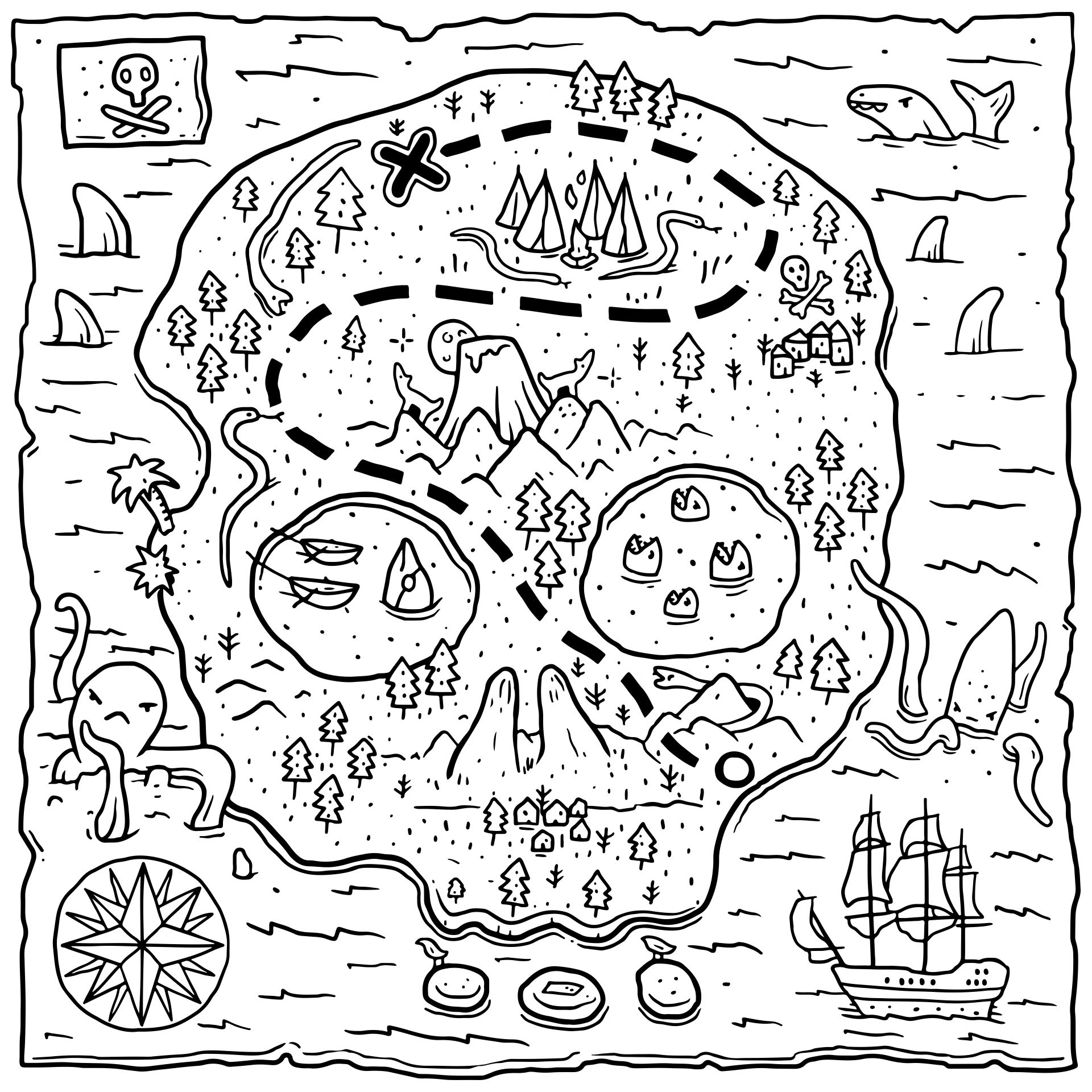 7 Best Images Of Printable Pirate Map Template Printable Pirate 