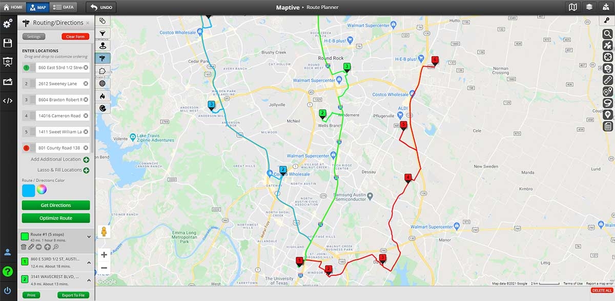 Delivery Route Planning Optimization Software Maptive