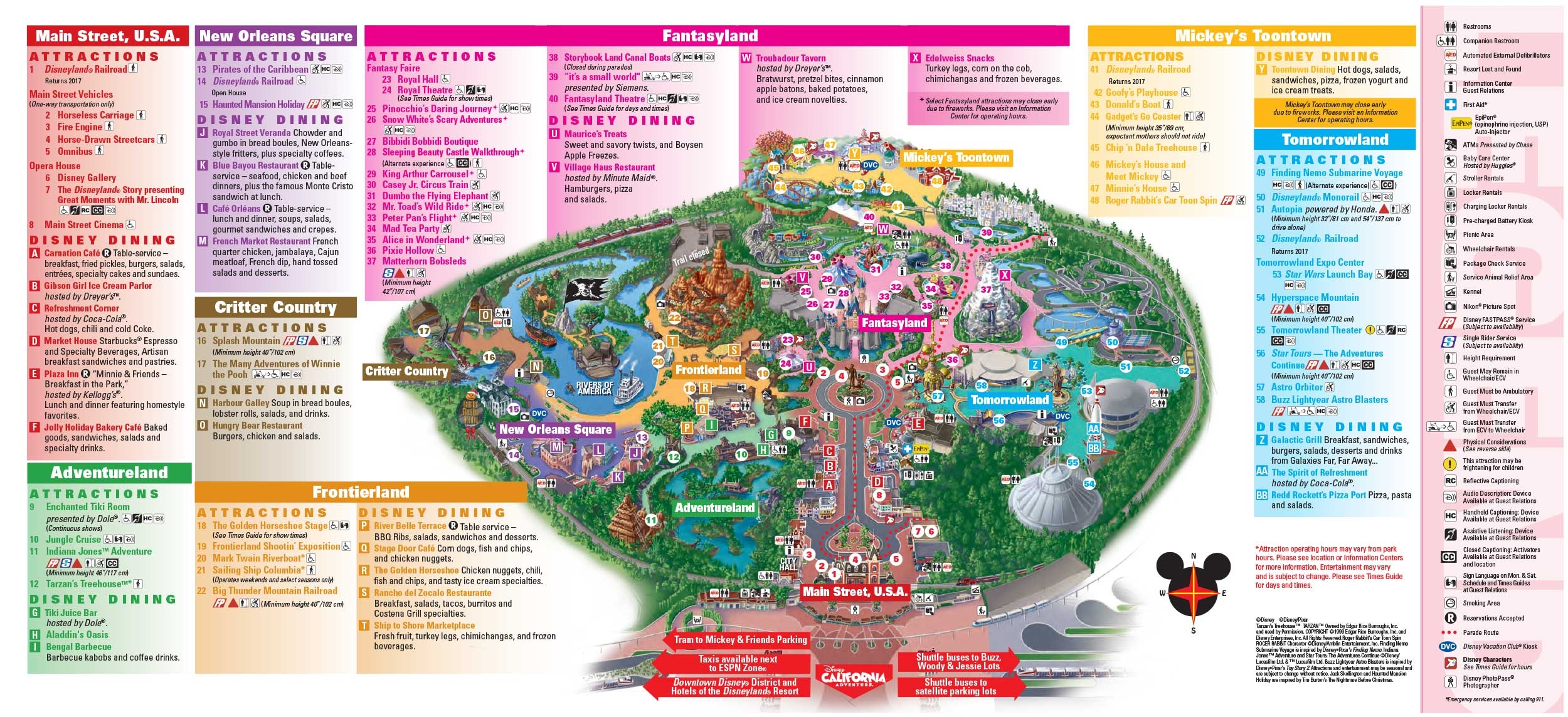 Disneyland Printable Map