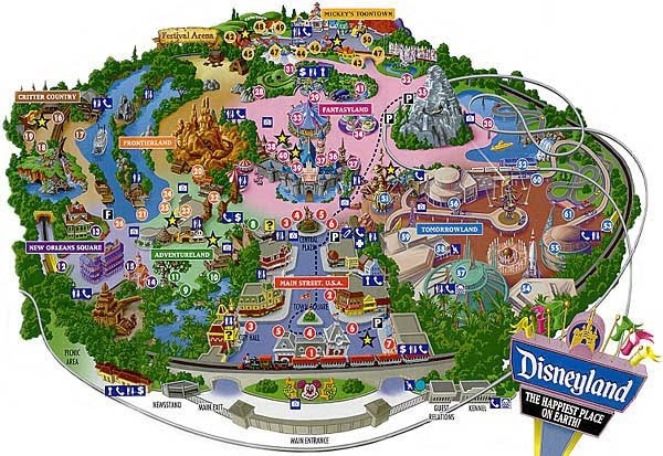 Free Printable Disneyland Map