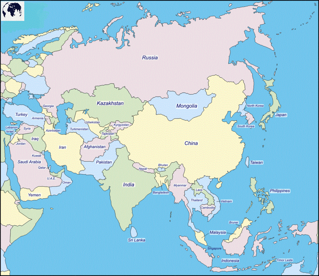 Free Printable Map Of Asia PRINTABLE TEMPLATES