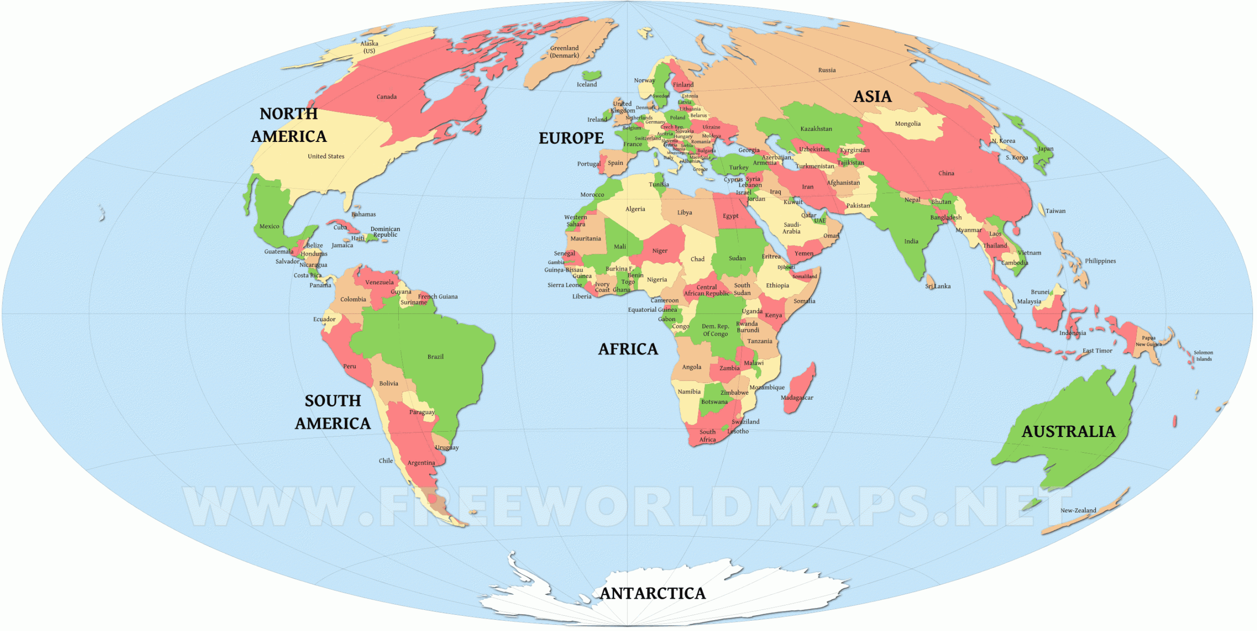 Free Printable World Maps