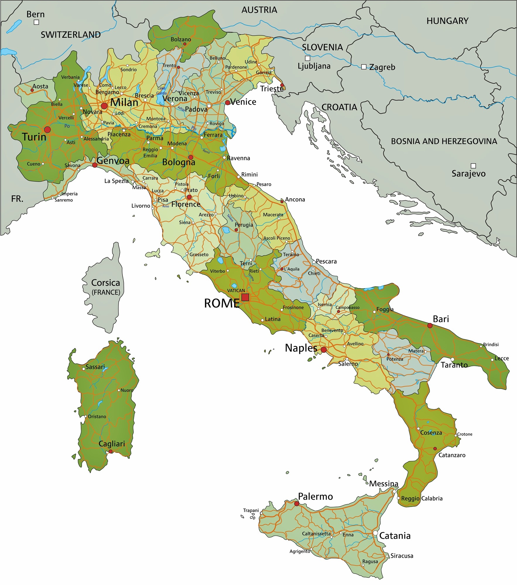 Italy Maps Printable Maps Of Italy For Download