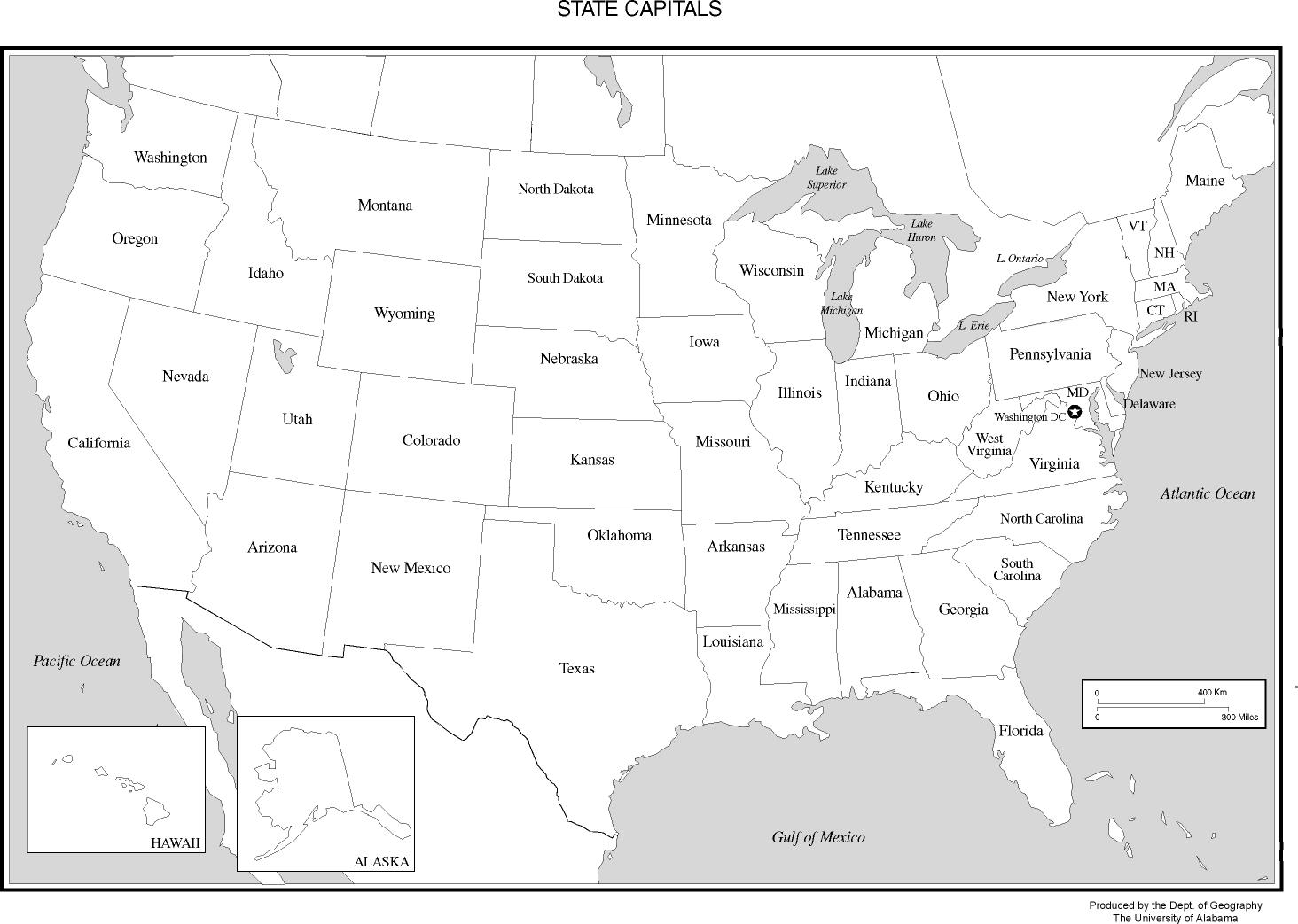 Large Printable United States Map