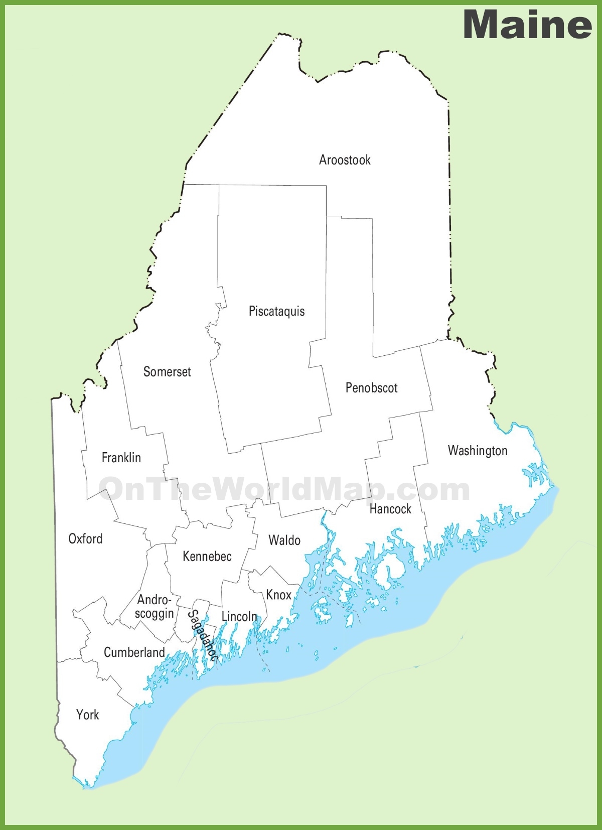 Maine County Map Printable Printable Free Templates
