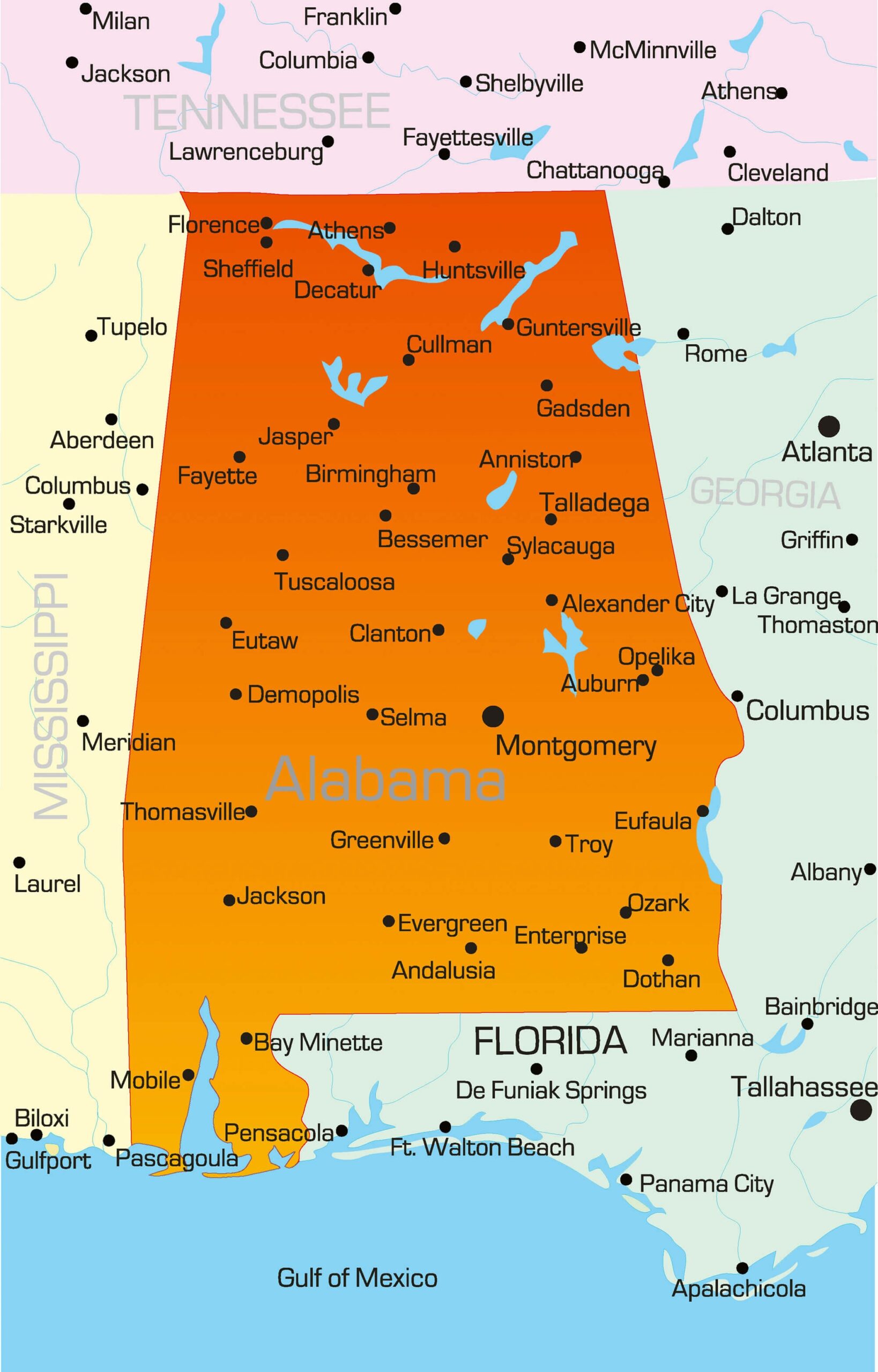 Map Of Alabama