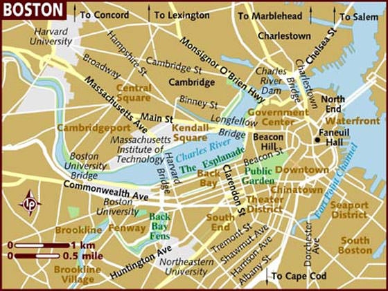 Mapas Detallados De Boston Para Descargar Gratis E Imprimir