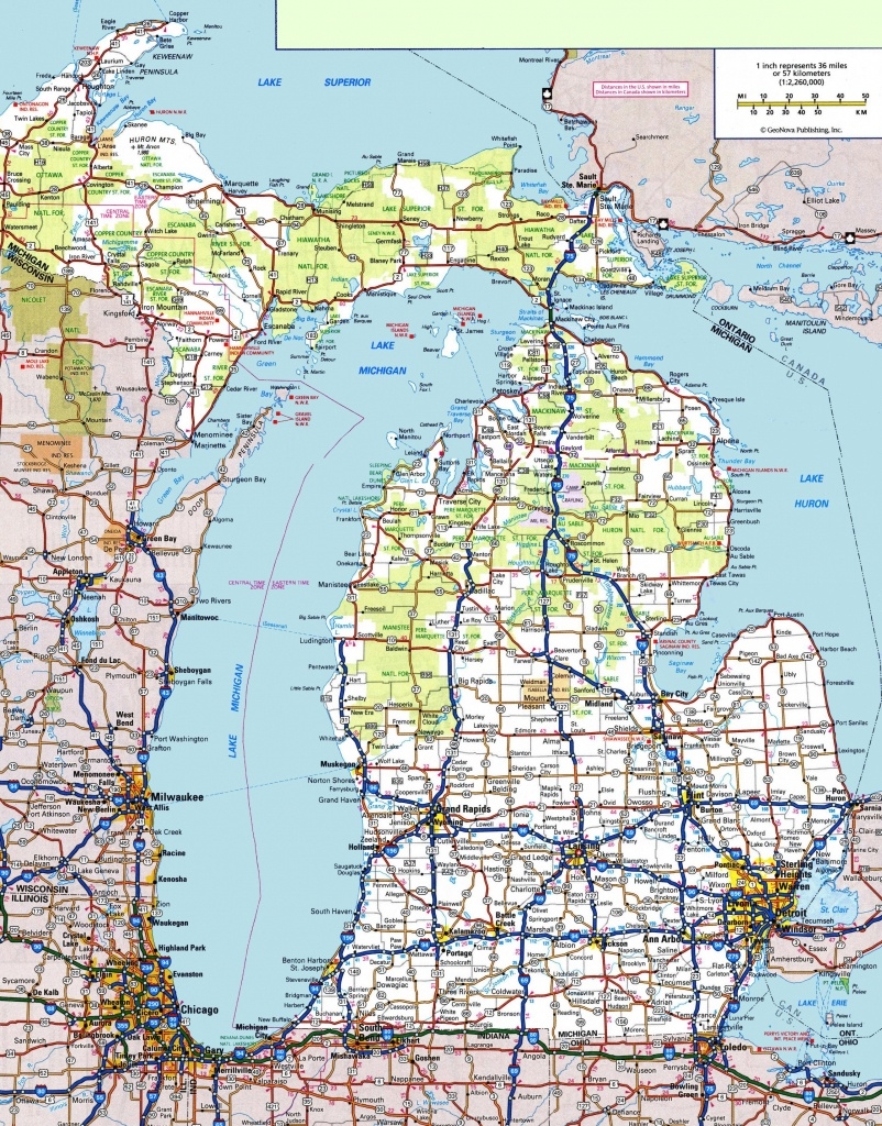 Michigan Road Map Awesome Printable Map Of Michigan Diamant Ltd