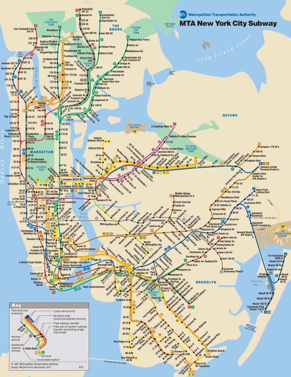 New York City Subway Map Printable New York City Map NYC Tourist