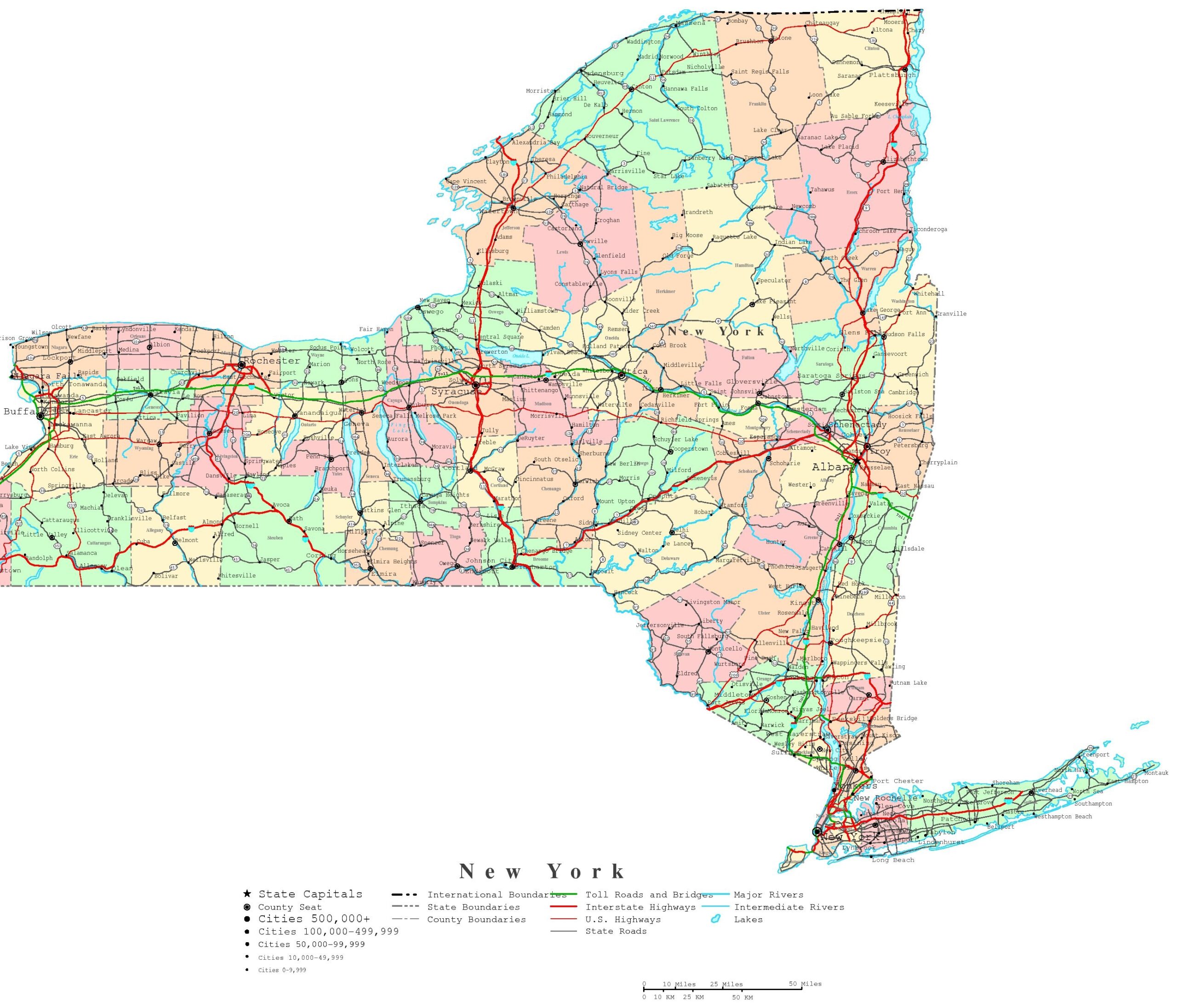 New York County Map Printable New York County Map Printable