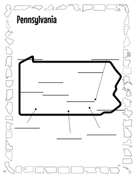 Pennsylvania State Map Labeling Project Activity Landmarks Cities K 