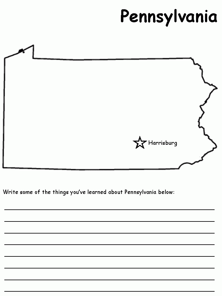 Pennsylvania State Map Pennsylvania History Homeschool History Usa