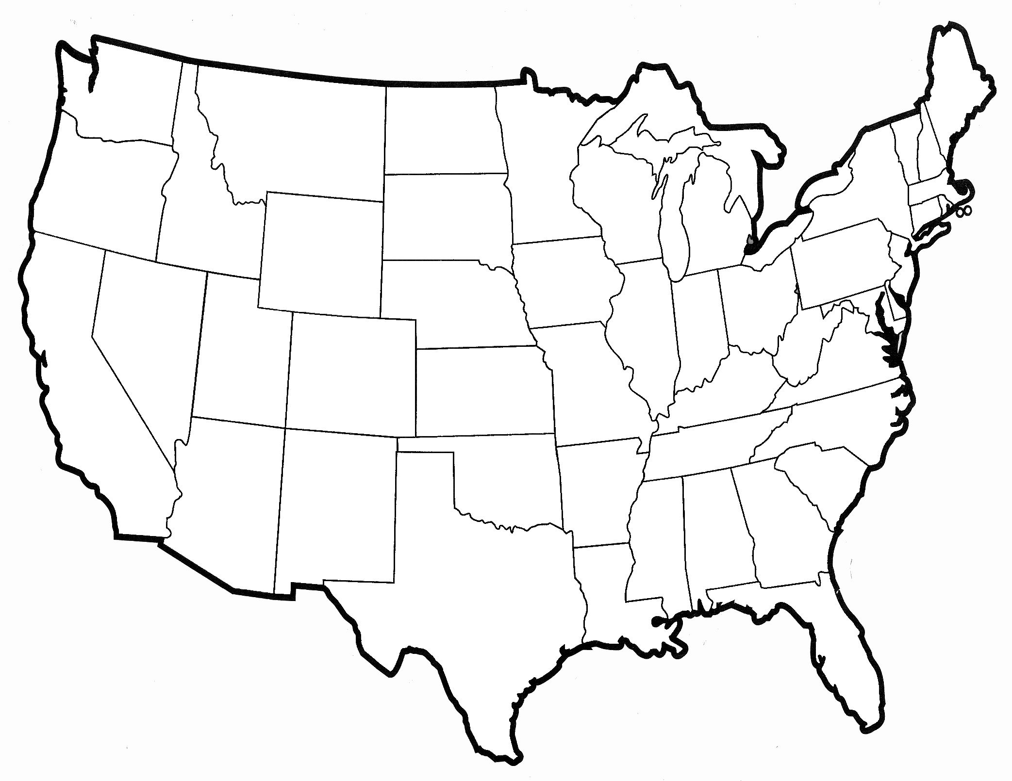 Printable Blank United States Map Customize And Print