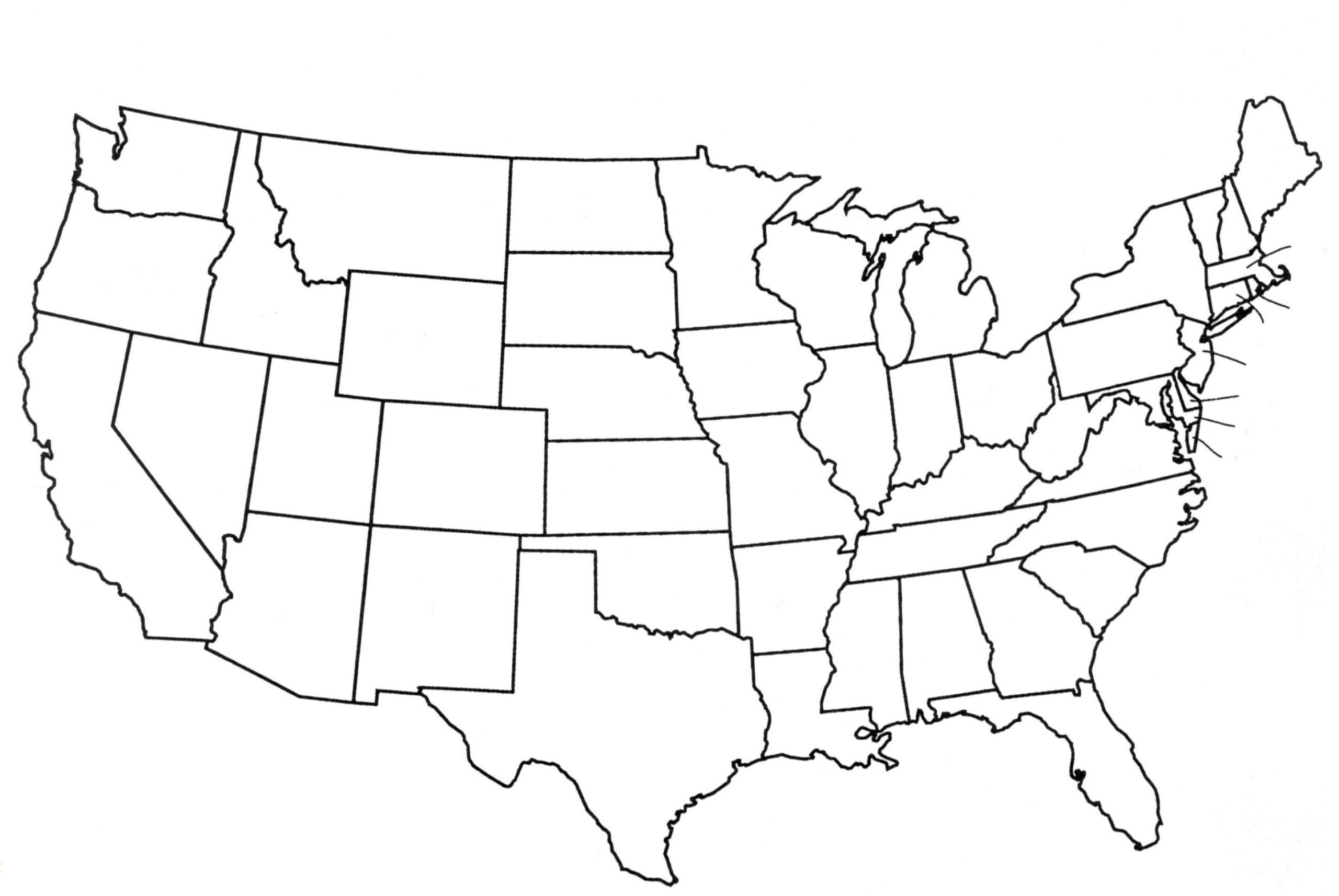Printable Blank United States Map