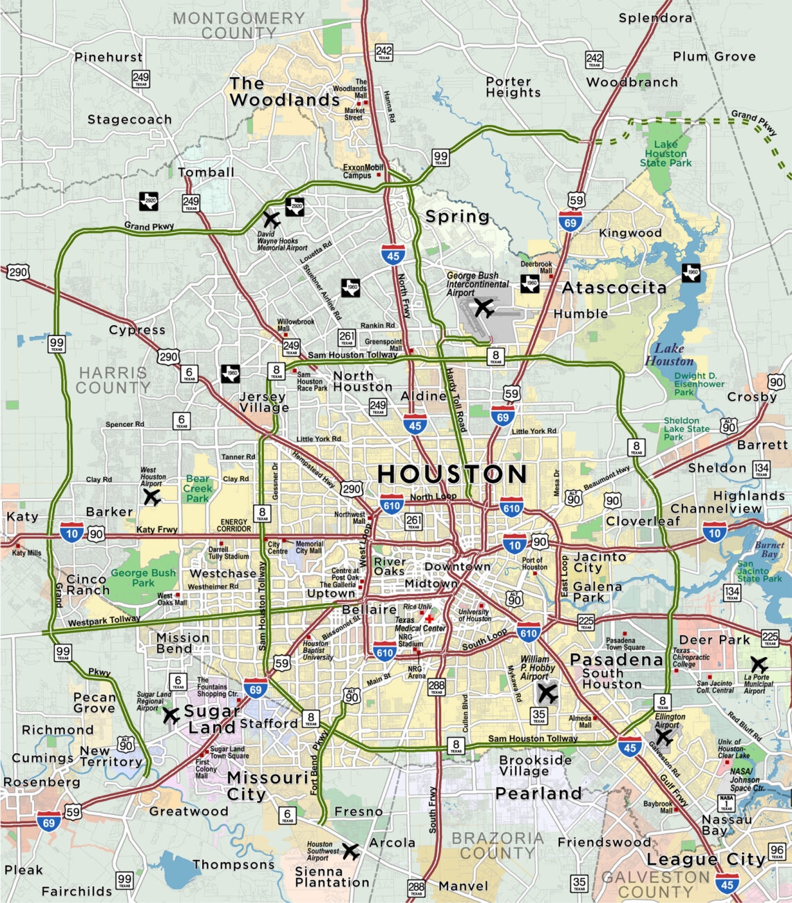 Printable Houston Map