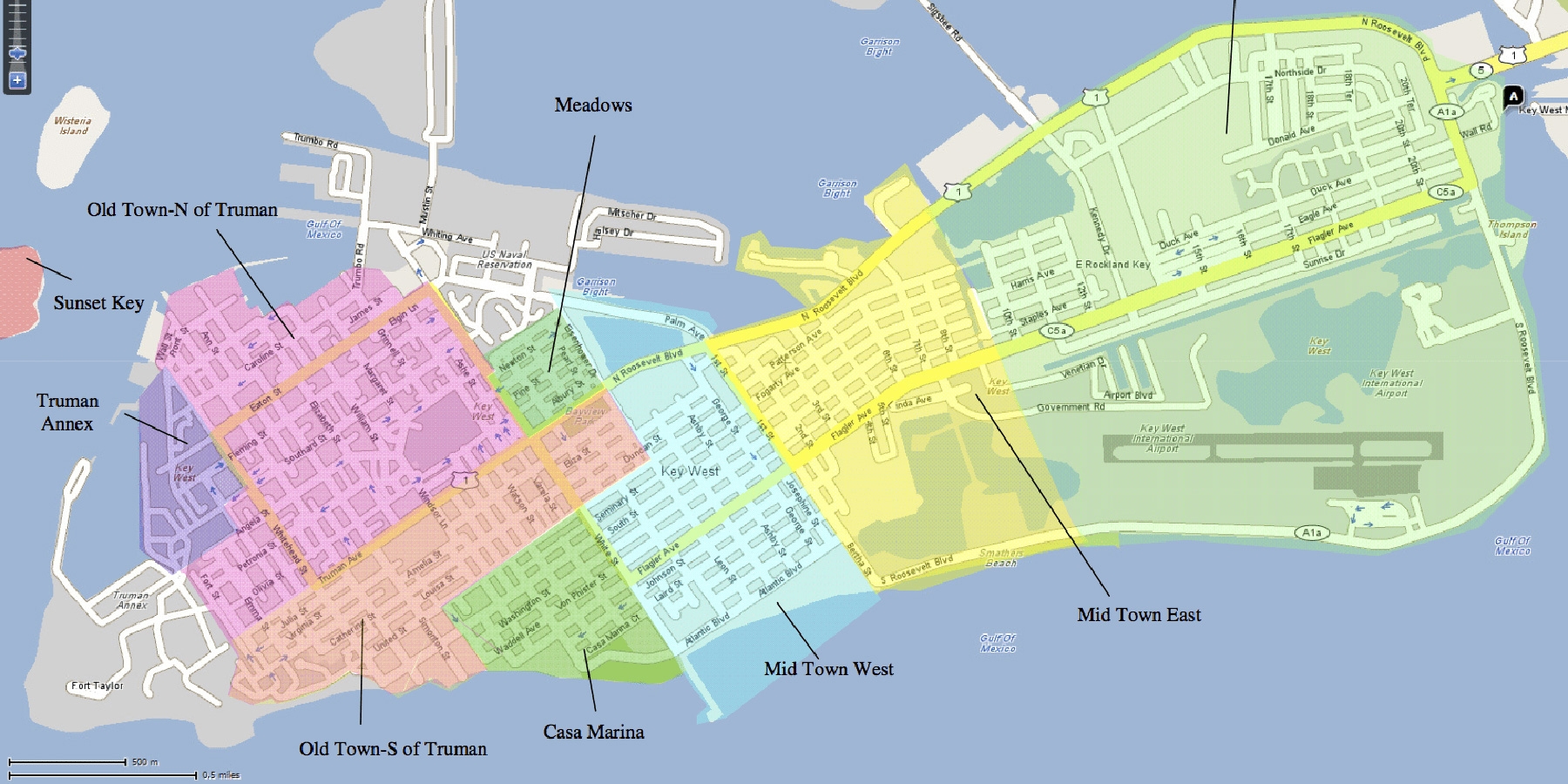 Printable Map Of Key West Printable Map Of The United States