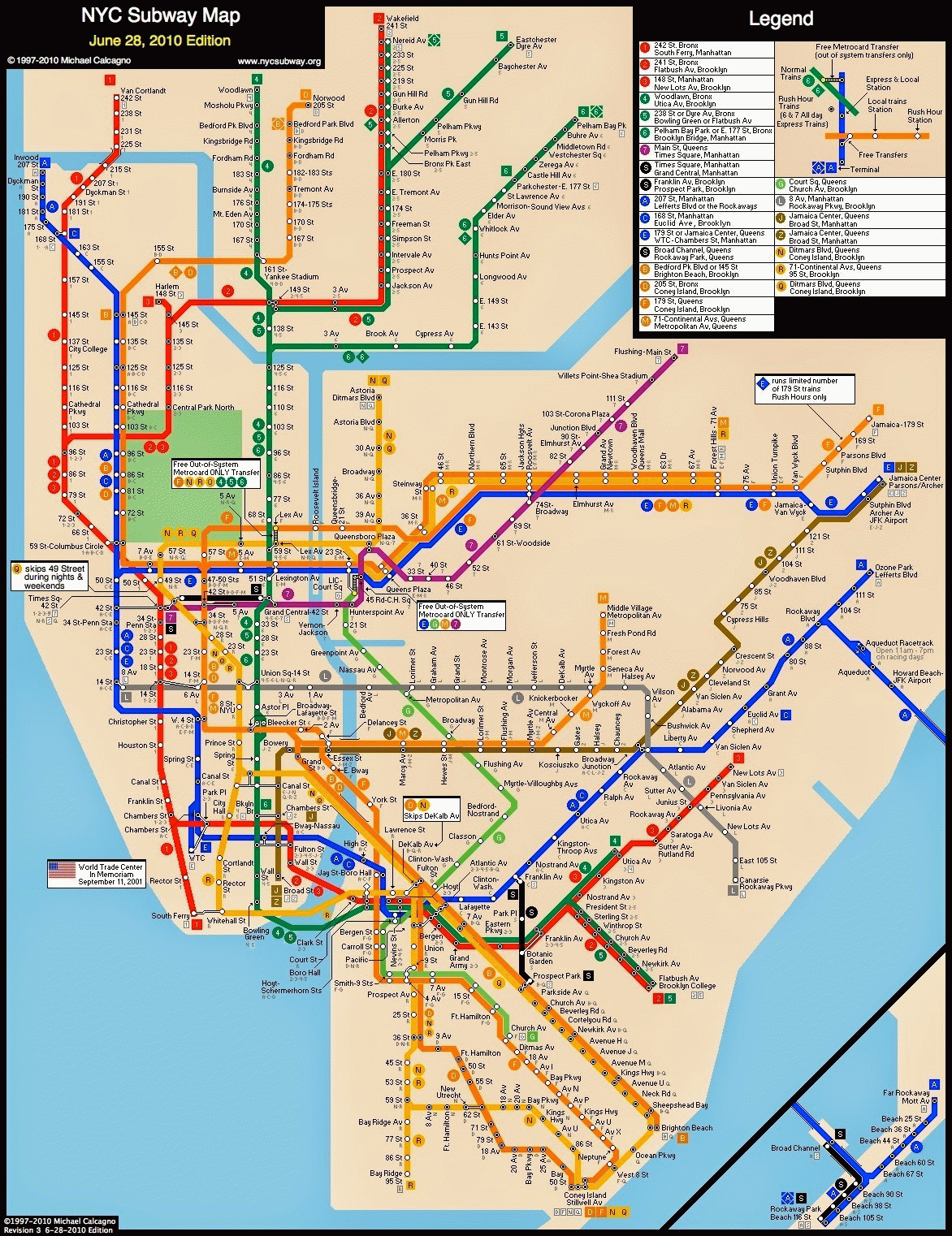 Printable New York City Subway Map