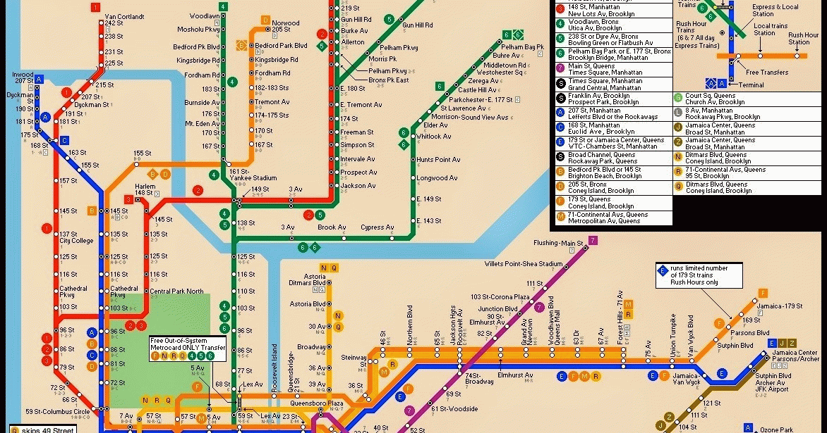 Printable New York Subway Map