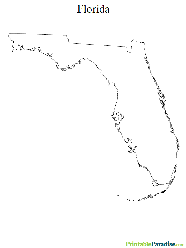 Printable State Map Of Florida