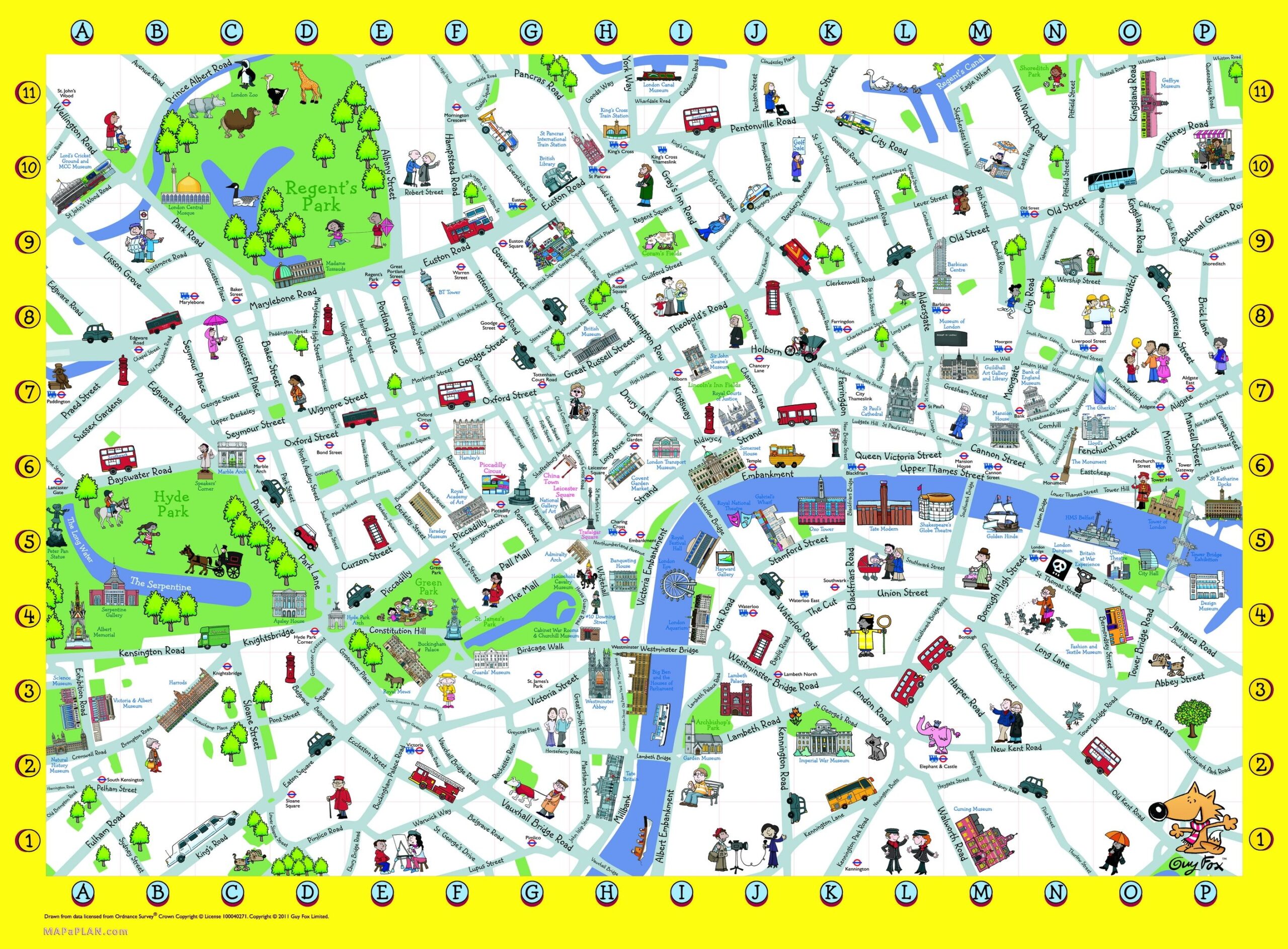 Printable Tourist Map Of London Attractions
