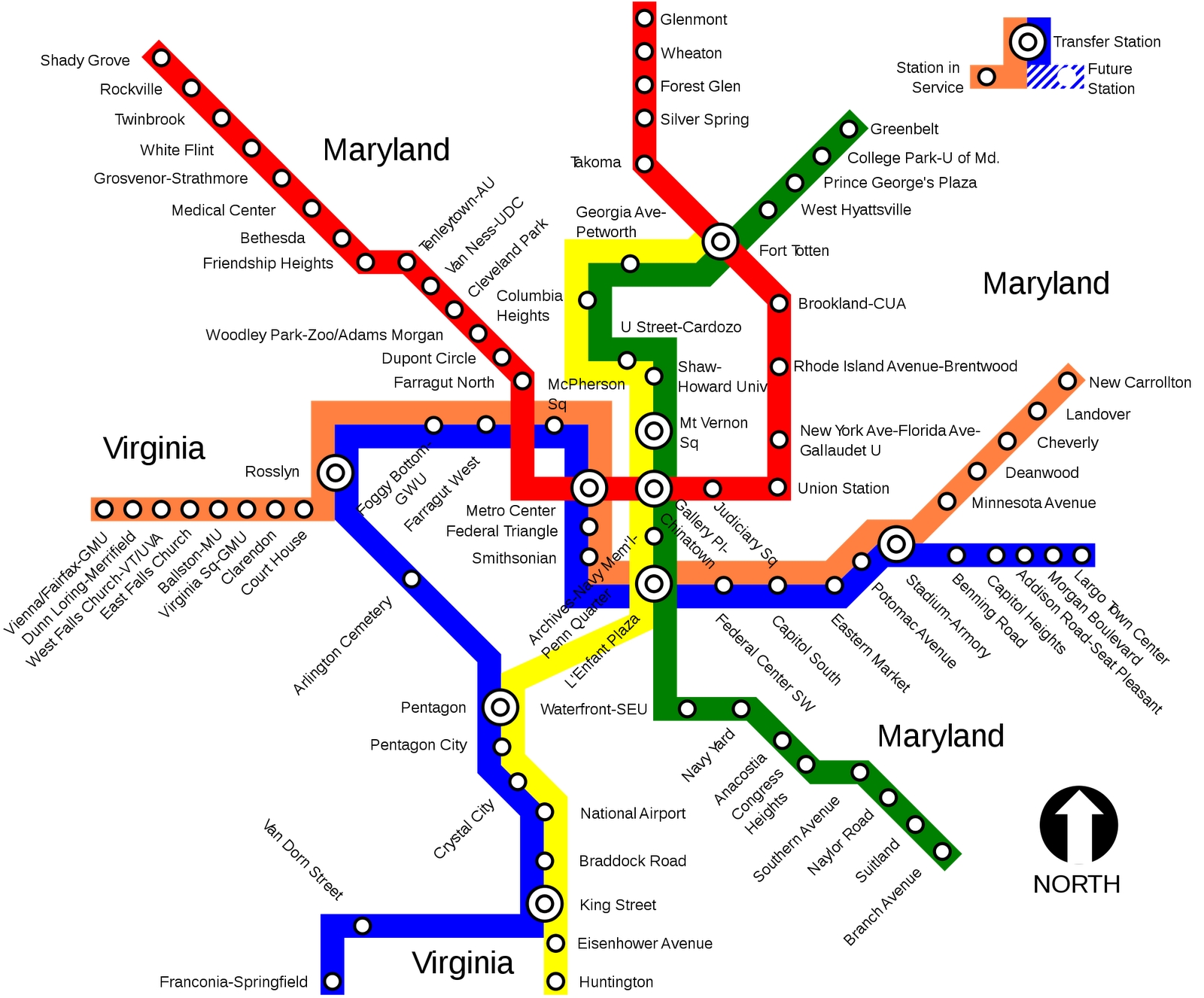 Printable Washington Dc Metro Map