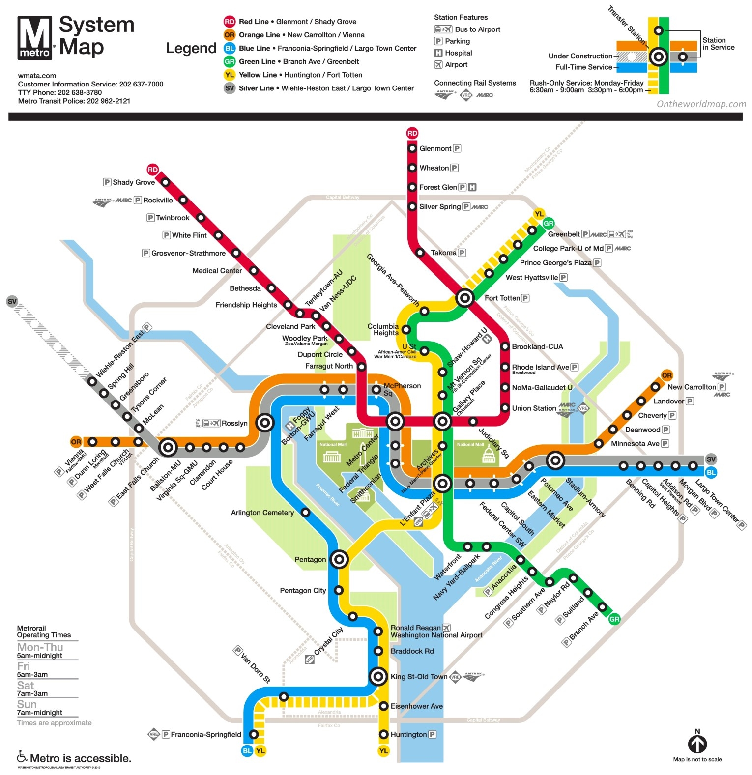 Printable Washington Dc Metro Map Printable Washington Dc Metro Map
