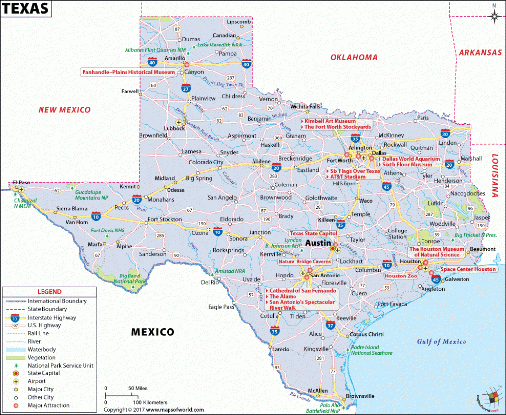 Texas Lakes Map Printable Maps