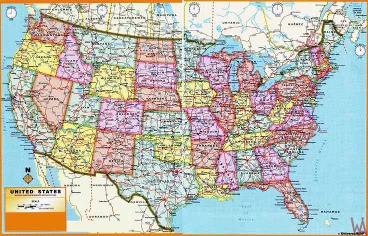 US Map With Cities Printable USA Cities Map Labeled United States 