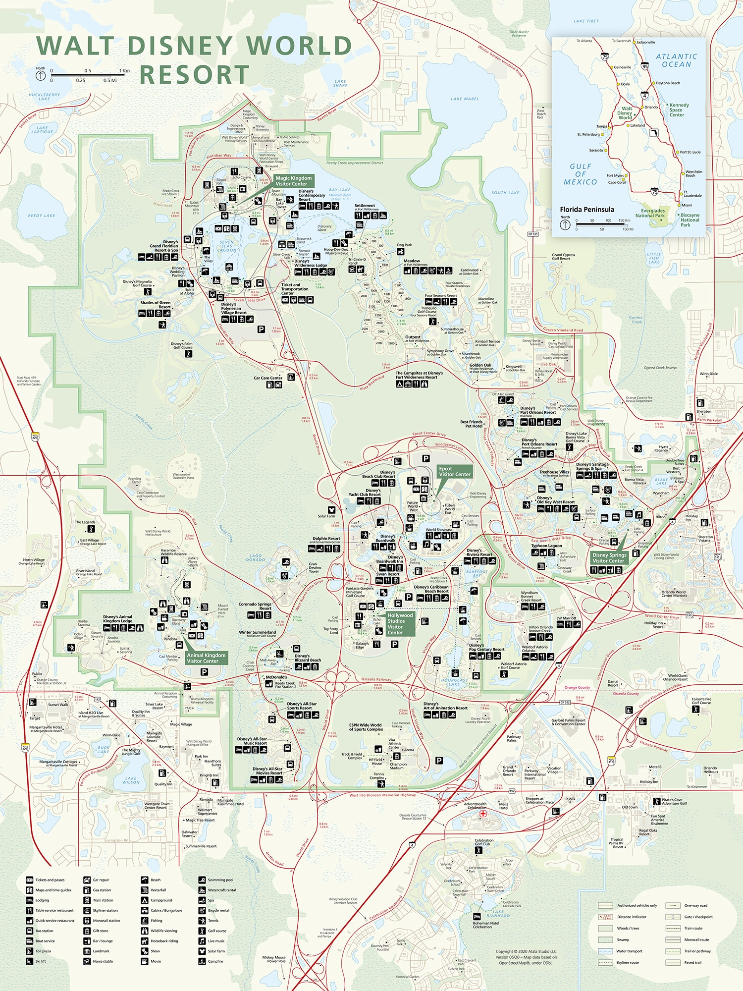 Walt Disney World Resort Map Printable