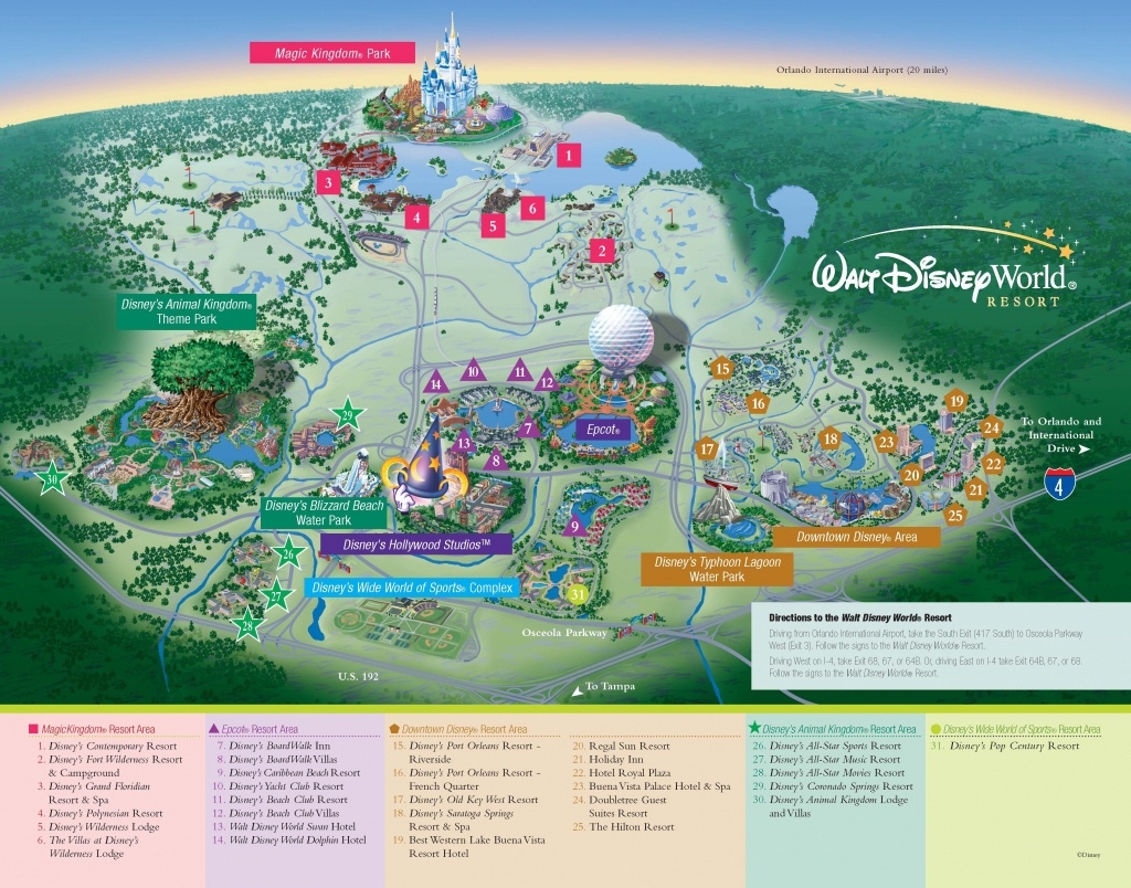 Walt Disney World Resorts Resort Map Wdw Disney Resorts In 