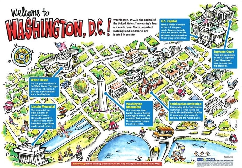 Washington Dc Attractions Map Washington Dc Attractions Map Printable 