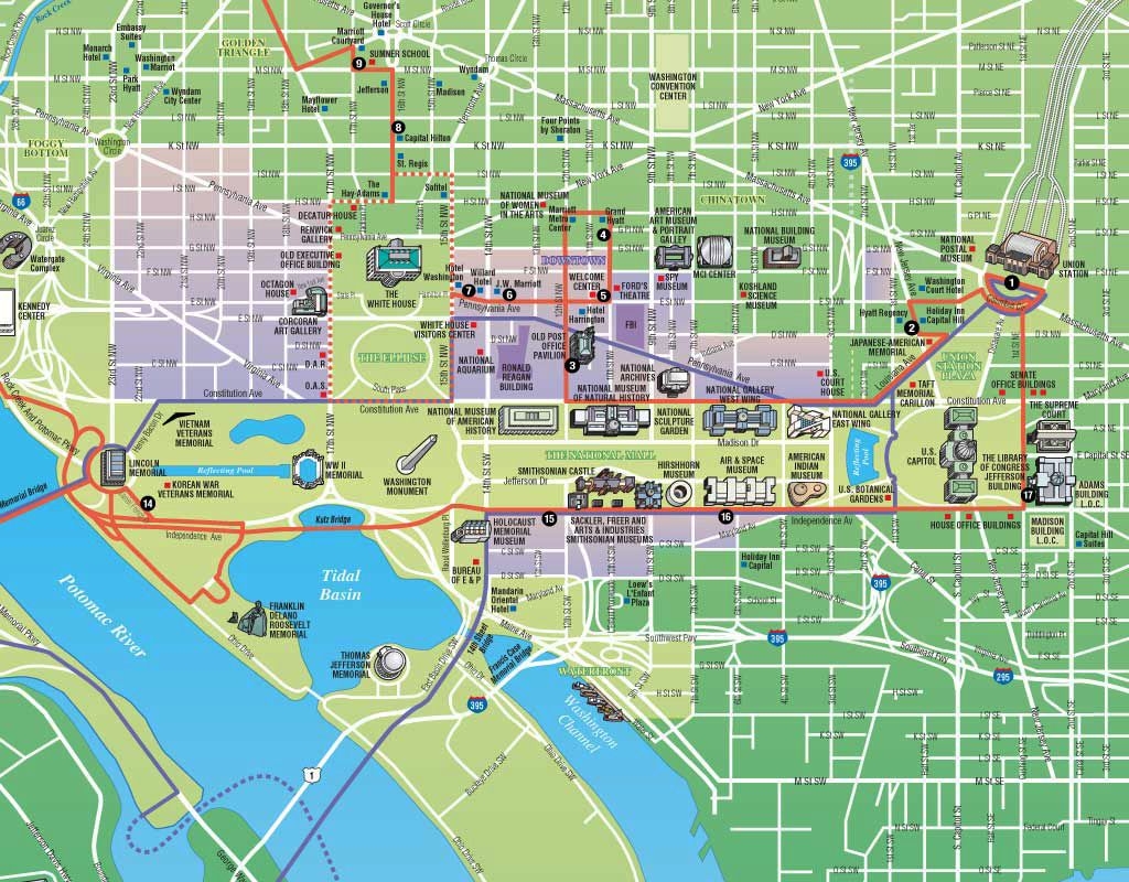 Washington Dc Tourist Map Printable